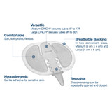 CINCH Tube Securement Device Medium, 4 to 17 Fr., Silicone, CINCH417M-10, Box of 10