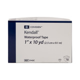 Kendall Waterproof Medical Tape White 1 Inch X 10 Yard Cloth NonSterile, 3142C, Case of 144