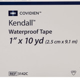 Kendall Waterproof Medical Tape White 1 Inch X 10 Yard Cloth NonSterile, 3142C, Roll of 1