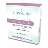 Foam Dressing Simpurity™ 5 x 5 Inch With Border Without Film Backing Silicone Face and Border Sacral Sterile SNS77777 Case of 192 SNS77777 Simpurity™ 1156186_CS