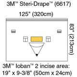Orthopedic Drape 3M Steri-Drape Isolation Drape with Incise and Pouch 125 W x 83 L Inch Sterile 6617 Case of 20