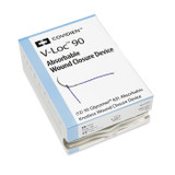 Covidien V-Loc 90 Absorbable Suture with Needle, Size 3 - 0, 18'' Suture, 1-Needle, Undyed, Needle Length 19 mm, 3/8 Circle, Precision Reverse Cutting Needle, Box of 1