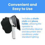 Wood’s Lamp, LED UVA Skin Analyzer with 2X Magnifying Lens & 3-Level White Light KN9000B