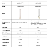 311nm UVB Light Bulb Replacement Philips PL-S 9W/01/2P – 9w – for KN4003BL and KN4006B UVB Lamp