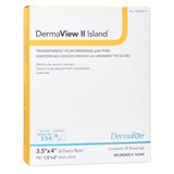DermaView II Island Transparent Film Dressing with Pad 3-1/2 X 4 Inch Frame Style Delivery Rectangle Sterile, 16340, Box of 25