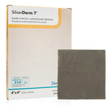 SilverDerm7 Silver Wound Contact Layer Dressing 4 X 4 Inch Square Sterile, 00550E, Pack of 1
