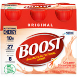 Boost Original Oral Supplement Creamy Strawberry Flavor Liquid 8 oz. Bottle, 41679676363, Case of 24