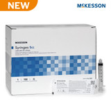 McKesson General Purpose Syringe 5 mL Luer Lock Tip Without Safety, 16-S5C, Box of 100