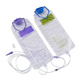 Kangaroo Joey Enteral Feeding Pump Flush Bag Set without ENFit Transitional Adapter 1000 mL PVC NonSterile, 763662, Case of 30