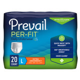 Prevail Per-Fit Extra Absorbent Underwear Pull On with Tear Away Seams Adult Large Unisex Disposable Heavy Absorbency, PF-513/1, Case of 80