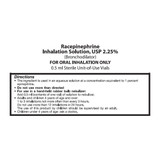 Nephron Bronchodilator 2.25% Strength Inhalation Solution 0.5 mL, 487590199, Carton of 30