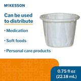 McKesson 0.75 oz. Paper Souffle Cup White Disposable, 16-075-2050, Case of 5000