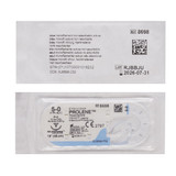 Prolene Nonabsorbable Suture with Needle Polypropylene P-3 3/8 Circle Precision Reverse Cutting Needle Size 5-0 Monofilament, 8698G, Box of 12