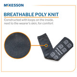 McKesson Slipper Socks Unisex Adult 2X-Large Single Tread Single Patient Use Gray, 16-XXL-SCE3, Case of 48