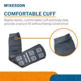McKesson Slipper Socks Unisex Adult 2X-Large Single Tread Single Patient Use Gray, 16-XXL-3800, Case of 48