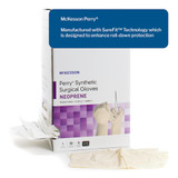 McKesson Perry Synthetic Surgical Gloves Surgical Glove Size 6.5 Sterile Polychloroprene Standard Cuff Length Smooth Cream Chemo Tested, 20-2665N, Pair of 1