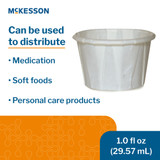 McKesson 1 oz. Paper Souffle Cup White Disposable, 16-100-2050, Case of 5000