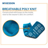 McKesson Slipper Socks Unisex Adult Large Single Tread Single Patient Use Teal, 16-A-3828, Case of 48