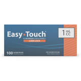 EasyTouch Insulin Syringe 1 mL Luer Lock Tip Without Safety, 802015, Box of 100