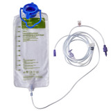 Kangaroo ePump Enteral Feeding Pump Flush Bag Set without ENFit Transitional Adapter 1000 mL PVC NonSterile, 775100, Case of 30