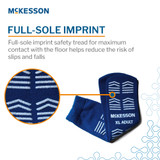 McKesson Slipper Socks Unisex Adult X-Large Single Tread Single Patient Use Royal Blue, 16-XL-3816, Case of 48