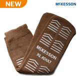 McKesson Slipper Socks Unisex Adult X-Large Single Tread Single Patient Use Tan, 16-XL-SCE2, Case of 48