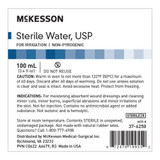 McKesson Irrigation Solution - OTC Sterile Water for Irrigation Not for Injection Bottle, Screw Top 100 mL, 37-6250, Case of 48