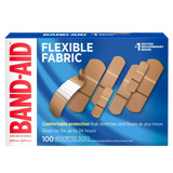 Band-Aid Flexible Fabric Adhesive Strip Fabric Tan 1 X 3 Inch / 3/4 X 3 Inch / 5/8 X 2-1/4 Inch Sterile, 38137115078, Box of 100