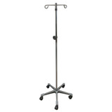 McKesson IV Stand Floor Stand 2 Hooks 5 Legs with Casters, 16-11350, Pack of 1