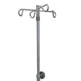 McKesson IV Stand Floor Stand 4 Hooks 5 Legs with Casters, 16-11360, Case of 1