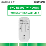 McKesson Consult Respiratory Test Kit COVID-19 / Flu A&B Antigen Home Test (OTC) 2 Tests CLIA Waived, 535-COVFLUOTC, Box of 1