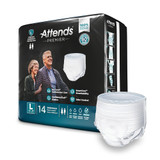 Attends Premier Absorbent Underwear Pull On with Tear Away Seams Adult Large Unisex Disposable Heavy Absorbency, ALI-UW30S, Bag of 14