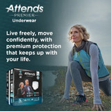 Attends Premier Absorbent Underwear Pull On with Tear Away Seams Adult Large Unisex Disposable Heavy Absorbency, ALI-UW30S, Bag of 14