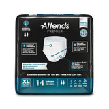 Attends Premier Absorbent Underwear Pull On with Tear Away Seams Adult X-Large Unisex Disposable Heavy Absorbency, ALI-UW40S, Case of 56