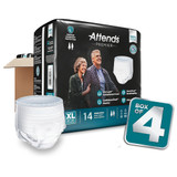 Attends Premier Absorbent Underwear Pull On with Tear Away Seams Adult X-Large Unisex Disposable Heavy Absorbency, ALI-UW40S, Case of 56