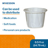 McKesson 0.5 oz. Paper Souffle Cup White Disposable, 16-050-2050, Sleeve of 250
