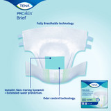 TENA ProSkin Super Incontinence Brief Adult X-Large Unisex Disposable Heavy Absorbency, 67570, Bag of 20
