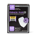 Puracol Plus AG+ Silver Collagen Dressing 2 X 2 Inch Square Sterile, MSC8722EP, Case of 50