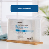 McKesson Reclosable Bag 6 X 9 Inch Polyethylene Clear Zipper Closure, 4580, Box of 10