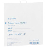 Patient Belongings Bag McKesson 4 X 20 X 20 Inch Polyethylene White 30471100 Case/250 30471100 MCK BRAND 447757_CS