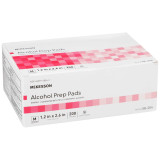 Alcohol Prep Pad McKesson Isopropyl Alcohol 70% Individual Packet Medium Sterile 58-204 Box/200 MCK BRAND 191089_BX