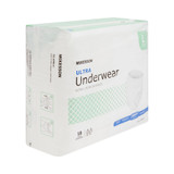 McKesson Ultra Absorbent Underwear Pull On with Tear Away Seams Adult Large Unisex Disposable Heavy Absorbency, UWBLG, Case of 4