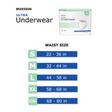 McKesson Ultra Absorbent Underwear Pull On with Tear Away Seams Adult Medium Unisex Disposable Heavy Absorbency, UWBMD, Case of 4