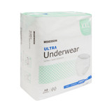 McKesson Ultra Absorbent Underwear Pull On with Tear Away Seams Adult 2X-Large Unisex Disposable Heavy Absorbency, UWBXXL, Case of 4