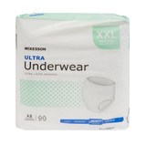 McKesson Ultra Absorbent Underwear Pull On with Tear Away Seams Adult 2X-Large Unisex Disposable Heavy Absorbency, UWBXXL, Case of 4