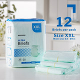 McKesson Ultra Incontinence Brief Adult 2X-Large Unisex Disposable Heavy Absorbency, BRULXXL, Case of 4