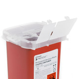 McKesson Prevent Sharps Container Red Base 6-1/4 H X 4-1/4 W X 4-1/4 D Inch Vertical Entry 0.25 Gallon, 065, Pack of 1