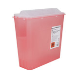 McKesson Prevent Sharps Container Translucent Red Base 10-3/4 H X 10-1/2 W X 4-3/4 D Inch Horizontal Entry 1.25 Gallon, 2262, Case of 20