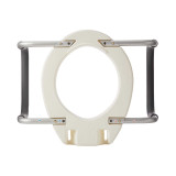 Raised Toilet Seat with Arms 3.5 Inch White 300 lbs. 12402 Each/1 12402 DRIVE MEDICAL DESIGN & MFG 876649_EA