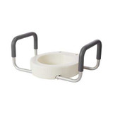 Raised Toilet Seat with Arms 3.5 Inch White 300 lbs. 12402 Each/1 12402 DRIVE MEDICAL DESIGN & MFG 876649_EA